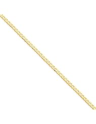 14k Polished Curb Link Anklet, Best Quality Free Gift Box Satisfaction Guaranteed