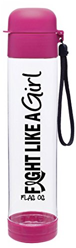Fight Like a Girl Slimkim Water Sports Bottle 25 Oz (Hot Pink)