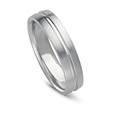 14k White Gold Comfort Fit Women's Wedding Band, 5mm
