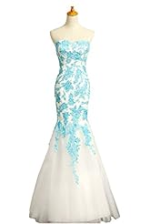 Strapless Lace-Up Mermaid Tulle Pageant Dress/Prom Dress/Party Dress 