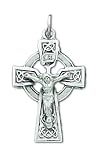 0.925 Sterling Silver Irish Celtic Cross Pendent Charm