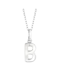 Sterling silver 0.005ct TDW Diamond Initial B Necklace (H-I, I2-I3)