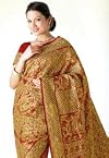 Red Pure Silk Saree With Blouse