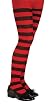 Girls Red/Black Striped Tights