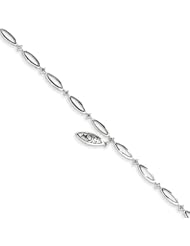 Genuine .925 Sterling Silver Diamond Bracelet 4.4 Grams . 100% Satisfaction Guaranteed.