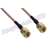 2 ft Amphenol RG316 High Temperature Teflon Coaxial Cable - SMA Male to SMA Male