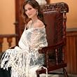 Cedar and leather rocking chair, 'Nobility'