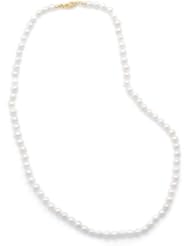 30" 5-5.5mm Cultured Freshwater Pearl Bracelet with a 14K Yellow Gold Clasp