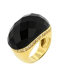 Black Beauty Faceted Ring