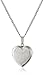 Sterling Silver Satin-Finish Engraved Heart Locket, 18