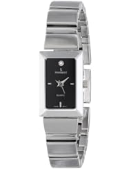 Peugeot Womens 797BK Silver-Tone Bracelet Watch