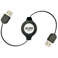 Cables Unlimited ZIP-USB2-C06 ZipLinq Retractable USB 2.0 A to A Device Cable