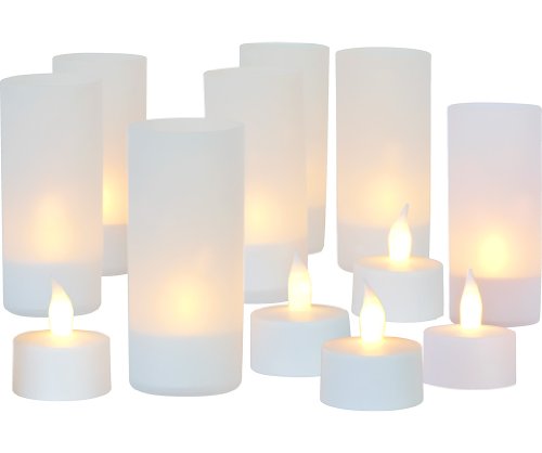 LED Teelichter mit Akku (12er Set)