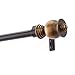 Kenney KN75832 Parker Traditional Knob End Standard Decorative Window Curtain Rod, 90-130
