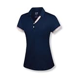Adidas 2010 Girls ClimaLite Taped Cap-Sleeve Golf Polo Shirt (Navy - M)