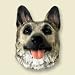 German Shepherd Dog Magnet - Tan & Black