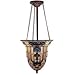 Dale Tiffany TH100599 Victorian Pendant Light , Antique Bronze and Art Glass Shade