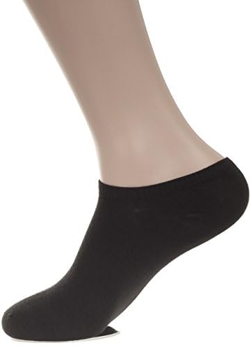 Men Low Cut No Show Cotton Rib Socks 6 Pack (Black)