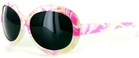 "Flutter" Spring-Inspired Polarized Kids Sunglasses (White w/ Smoke Lens)