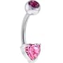 Passion Pink COLOSSAL TRIBAL HEART Belly Ring