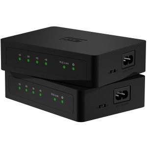 Western Digital WD Livewire WDBABY0000NBK-NESN Powerline AV Network Kit. WD TV LIVEWIRE POWERLINE NETWRK TWO 4PORT HOMEPLUG AV ADAPTERS PH-NIC. 4 x 10/100Base-TX Network, 1 x Powerline - 200Mbps
