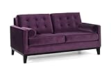 IMAGE OF Armen Living 725 Centennial Loveseat, Purple Velvet