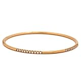 18k Yellow Gold Slip On 1.50ct Diamond Bangle - 7 Inch