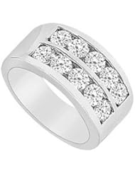 Diamond Row Ring 14K White Gold - 2.00 CT Diamonds