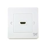 Cablesson® HDMI Wall Plate Single Connector 100 - White (HDMI 1.3 and HDMI 1.4 Compatible)