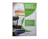 Ryman OHP Transparency Film A4 Mono 100 Micron 25 Sheets - Color: Clear