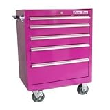 The Original Pink Box PB2605R 26-Inch 5-Drawer Rolling Cabinet, Pink