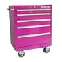 The Original Pink Box PB2605R 26-Inch 5-Drawer Rolling Cabinet, Pink