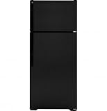 18.1 cu. ft. Top Freezer Refrigerator with Adjustable Glass Shelves Crisper Drawers Gallon Door Bins Can Storage Door Shelf Wire Freezer Shelves and NeverClean Condenser Black