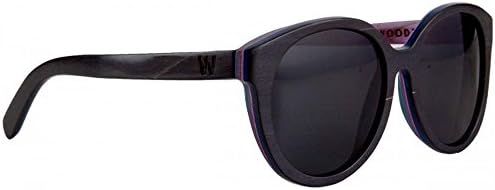 Woodzee Womens Karlie Lagoon Black KARSKT-LAGBLK Polarized Black Sunglasses