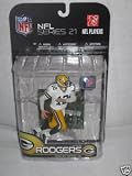 Aaron Rodgers #12 Green Bay Packers White Jersey Variant Chase Alternate Action Figure McFarlane NFL Series 21