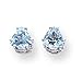 Gemstone 14k White Gold 5mm Trillion Blue Topaz title=