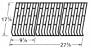 Music City Metals 65693 Gloss Cast Iron Cooking Grid Replacement for Select Fiesta Gas Grill Models, Set of 3