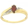 New 10K Yellow Gold Marquise Red Garnet Ring