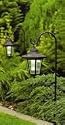Pack of 2 solar garden coach light lanterns with hooks