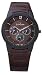 Skagen #856XLDRD Men's Brown Multi Function 3 Dial Display Casual Slim Watch