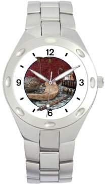 Judaic Icons - Shofar, Etrog Box, Candle Sticks, Torah Pointer / Yad (JP6) Jewish / Judaic Theme - WATCHBUDDY® DELUXE STAINLESS STEEL WATCH - Small Size (Children's Size)