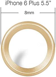 Gista Camera Lens Protective Ring Metal Circle Case Cover for Apple iPhone 6 6S Plus (Golden, Iphone 6Plus/6sPlus)
