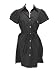 Alice + Olivia Black Buttom-Up Dress w/ Tie Large