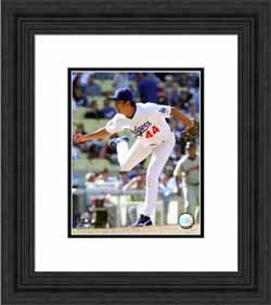 Framed Takashi Saito Los Angeles Dodgers Photograph