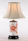 Small Asian Foo Dog Porcelain Table Lamp