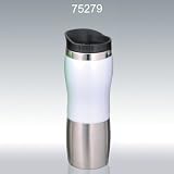 Search : Creative Home 15 oz Stainless Steel Travel Mug with White Band