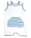 Organic Cotton Terry Baby Romper by Under the Nile (3 Months, Blue Stripe)
