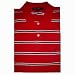 Men's Nautica Polo Shirt Short Sleeved Size Large Red, Navy & White Striped