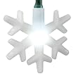 LED Snowflake String Lights - Green Wire