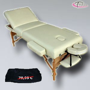 Massageliege Premium in BEIGE mit 10cm reiner Polsterung + Tasche